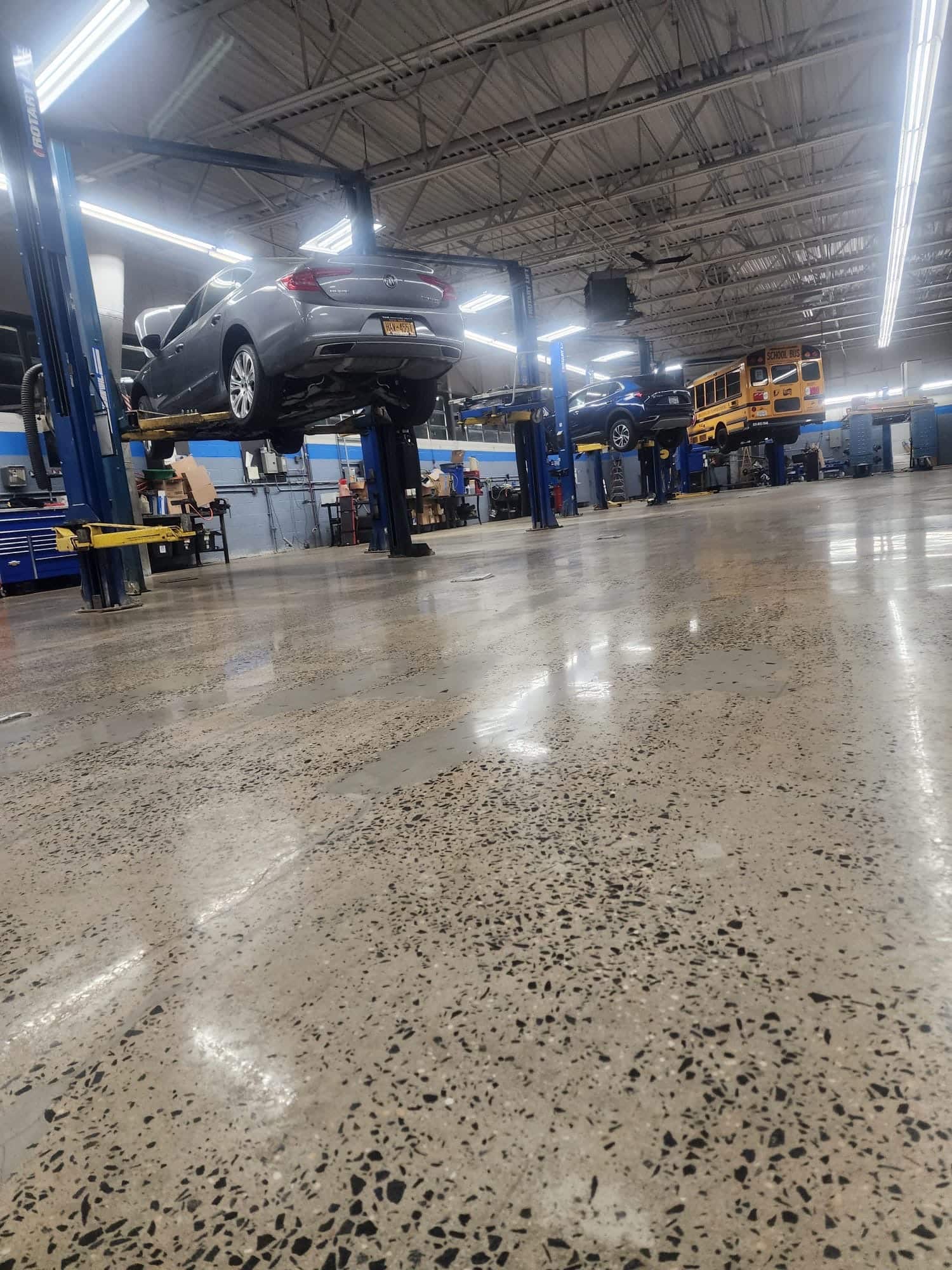 Automotive / Aviation industrial flooring installation