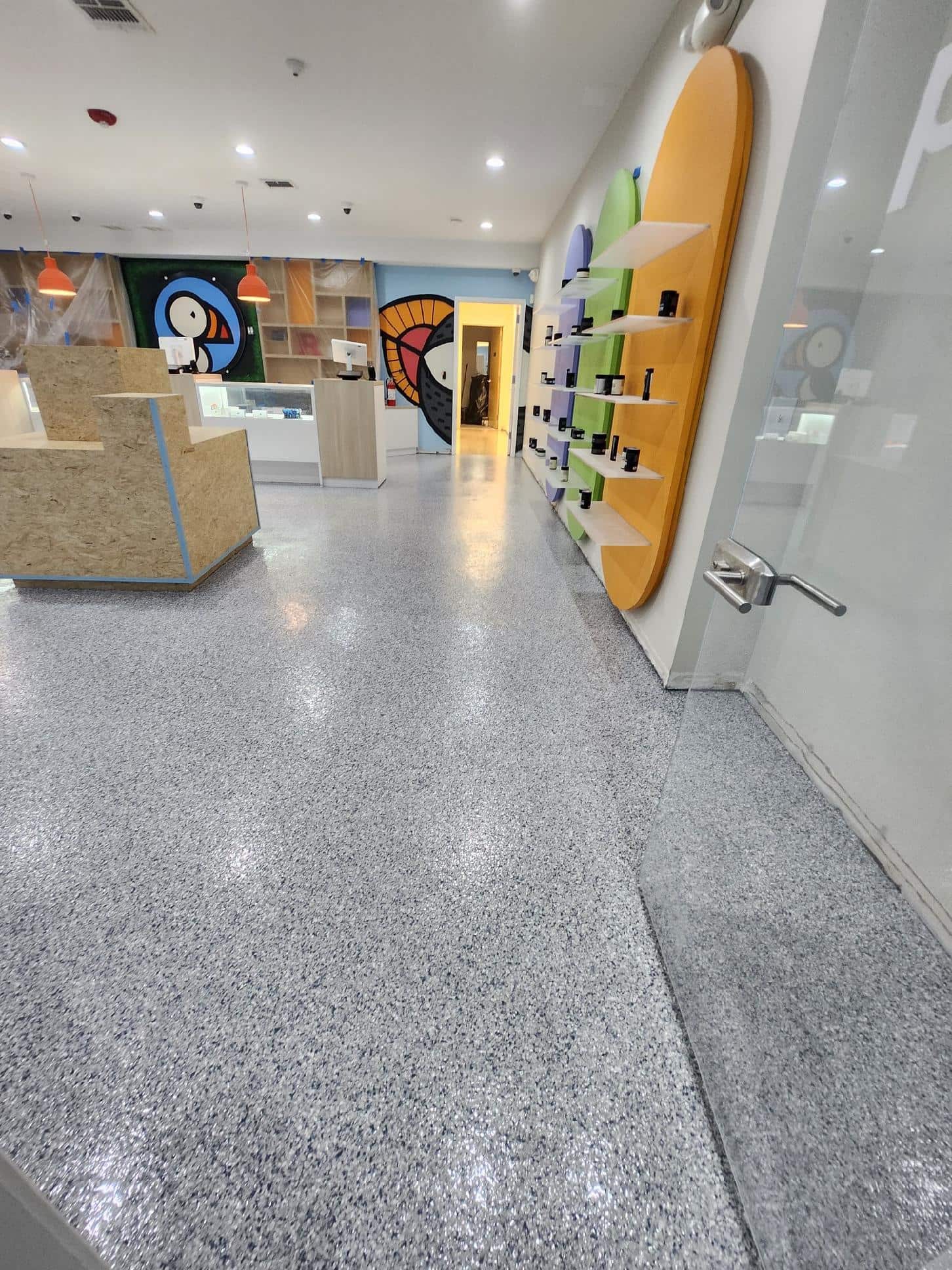 Commercial Retail industrial flooring installation