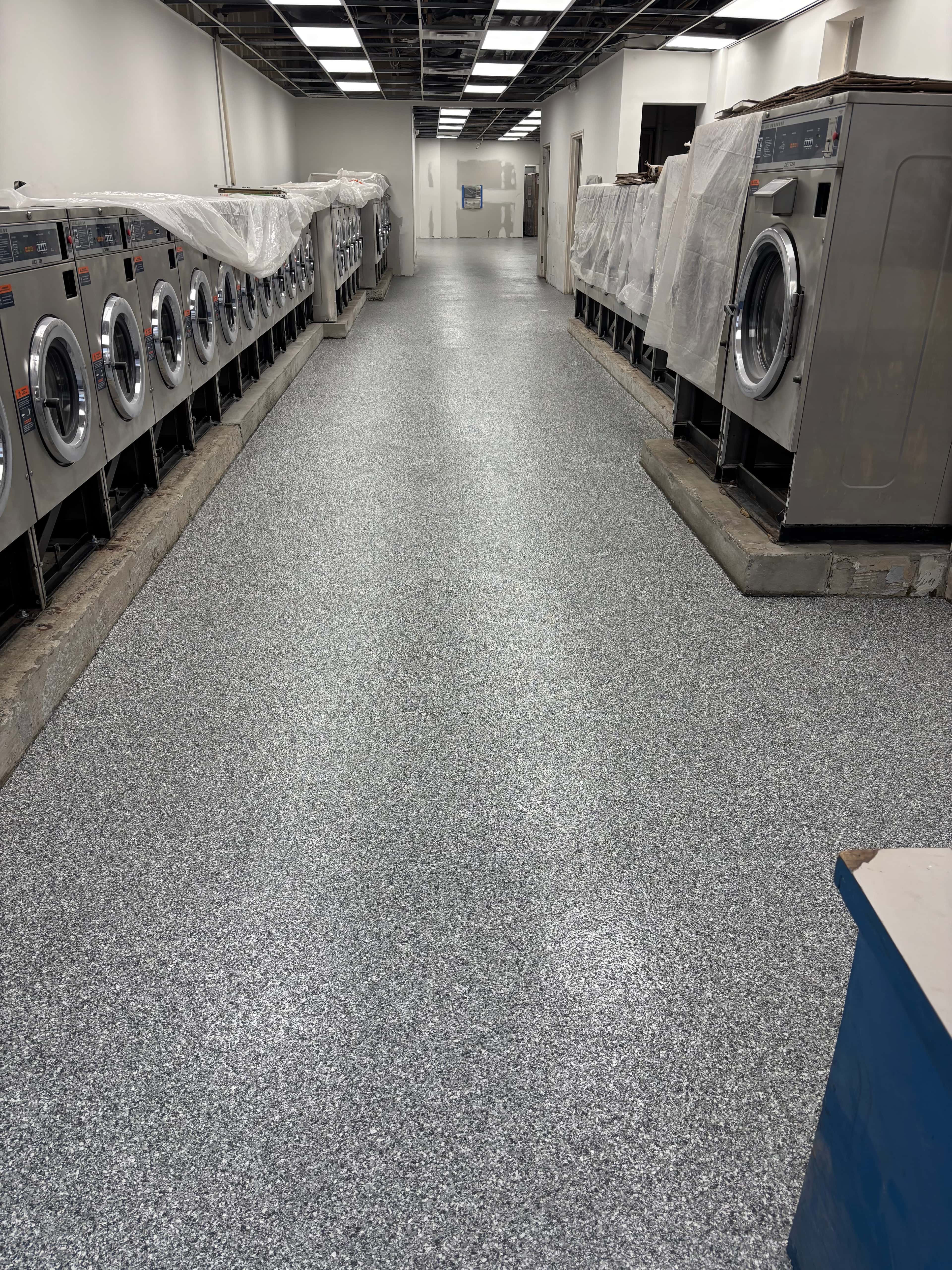 Decorative Laundromats concrete flooring project