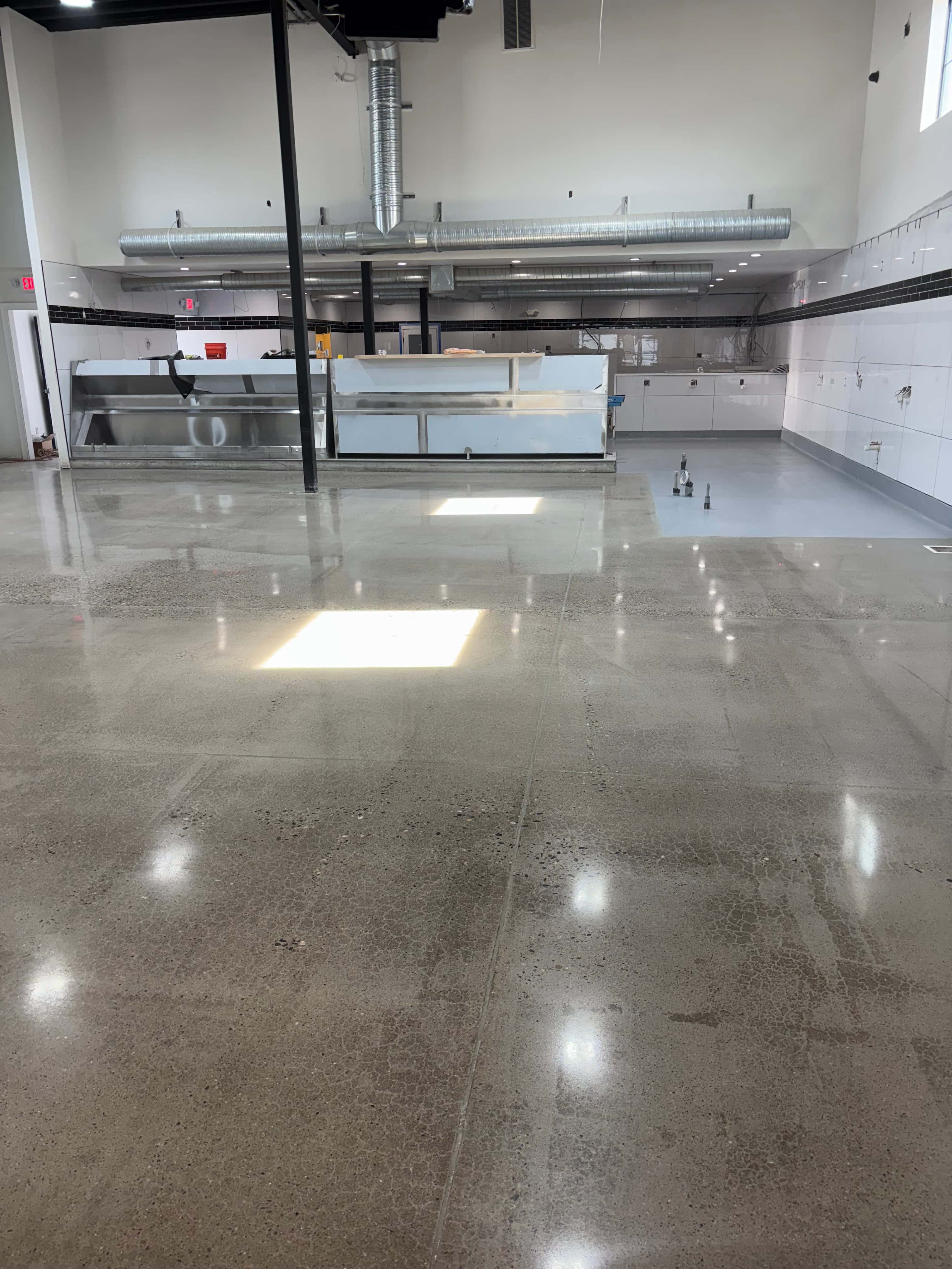 Supermarket Retail concrete flooring project