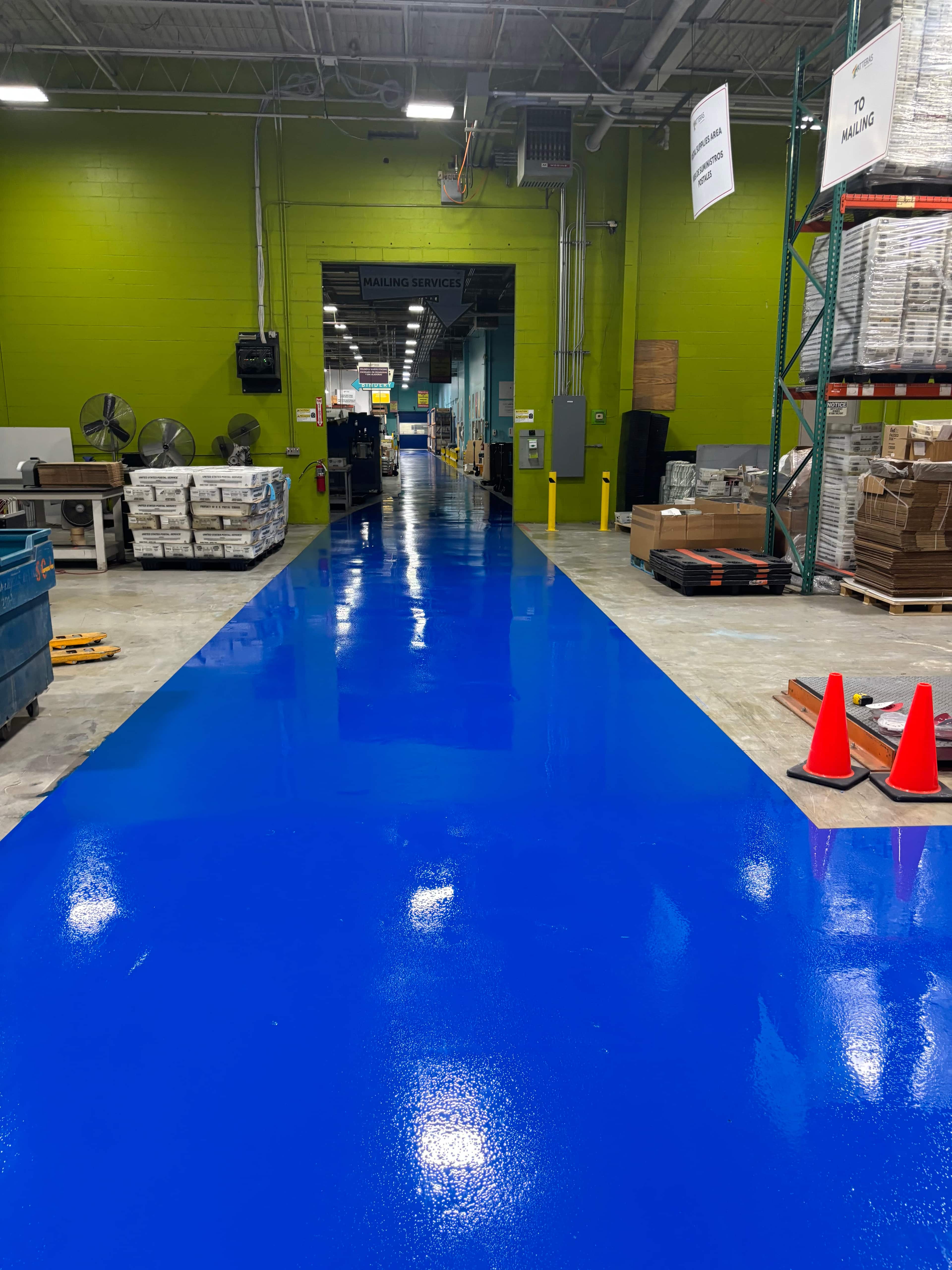80,000 Sq Ft Logistics Center flooring installation in Edison, NJ